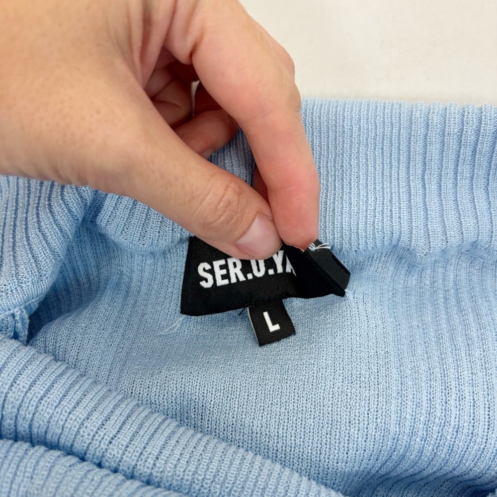 SER.O.YA Galli Mini Dress in Powder Blue Size L - Picture 8 of 12